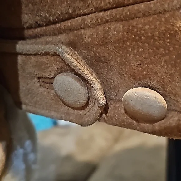 Leather Sherpa Jackets, Womens Large, Camel Color - Picture 9 of 14